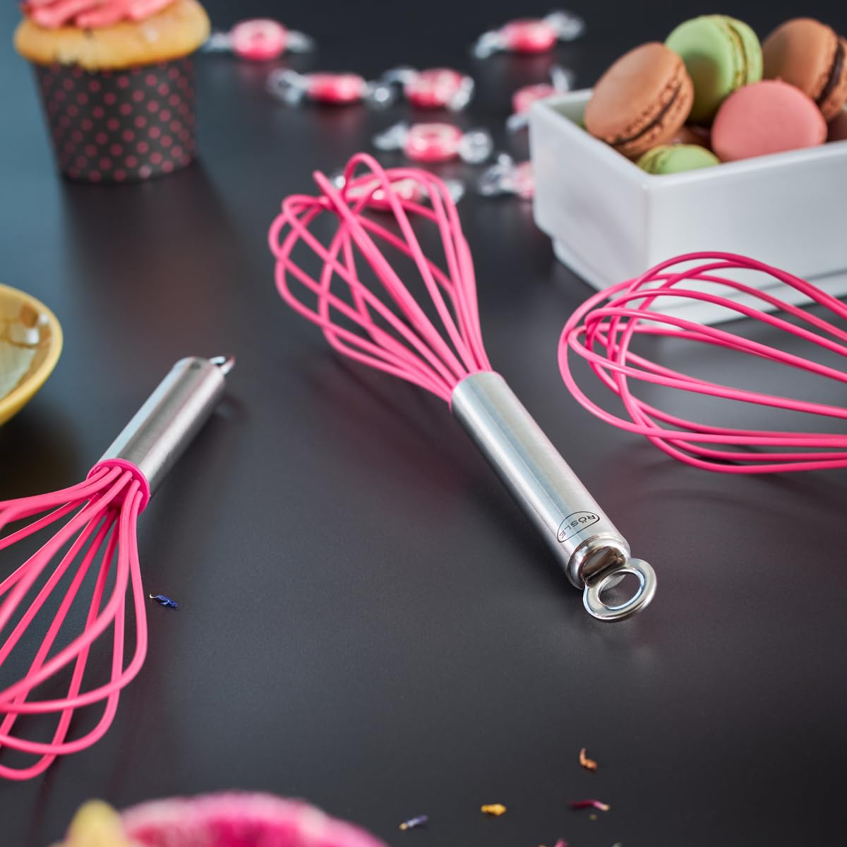 Pink Charity Whisk- SS with Silicon wire - Image 4
