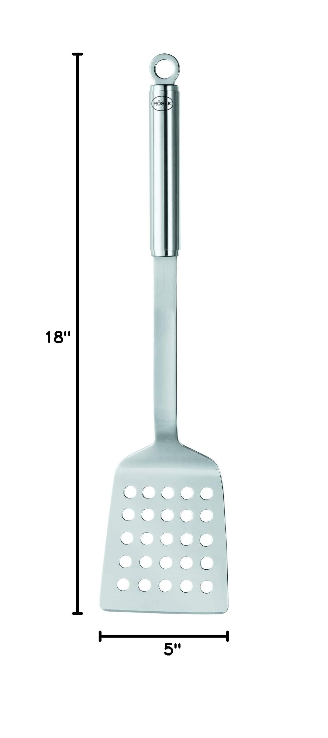 Rösle Stainless Steel Perforated Barbeque Spatula, Matte Handle, 18-inch - Image 9