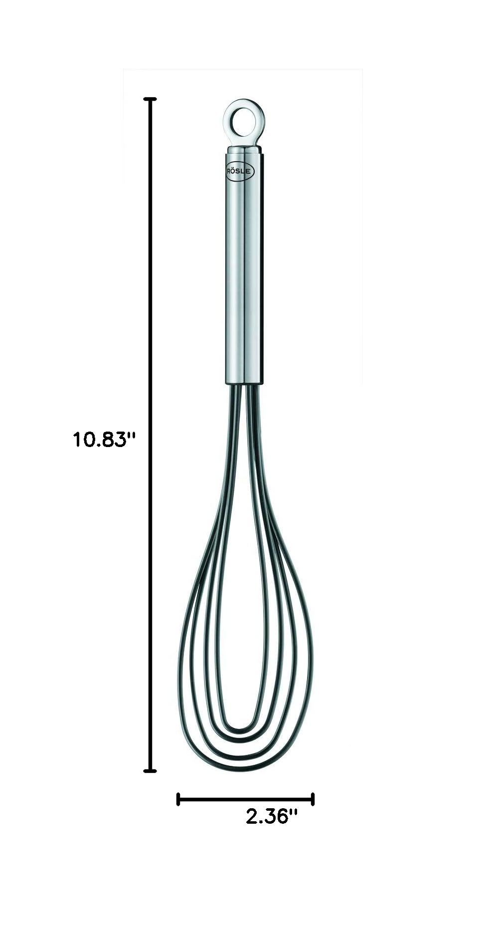 Rosle 95656 Stainless Steel & Silicone Flat Egg Beater Whisk 10.4 Inch, Silver - Image 4