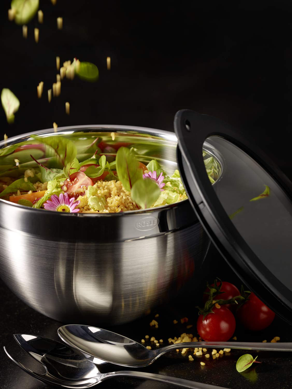 Rosle Fresh Lid Made of Glass, Silicone Rim, for the Kitchen, Diameter: 28 cm, - Image 5