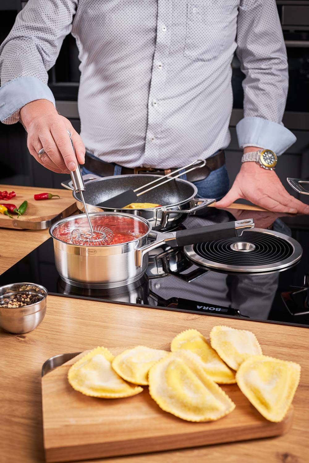 Rosle Rosle Stainless Steel & Silicone Flexible Spatula, 12-Inch, Black - Image 3