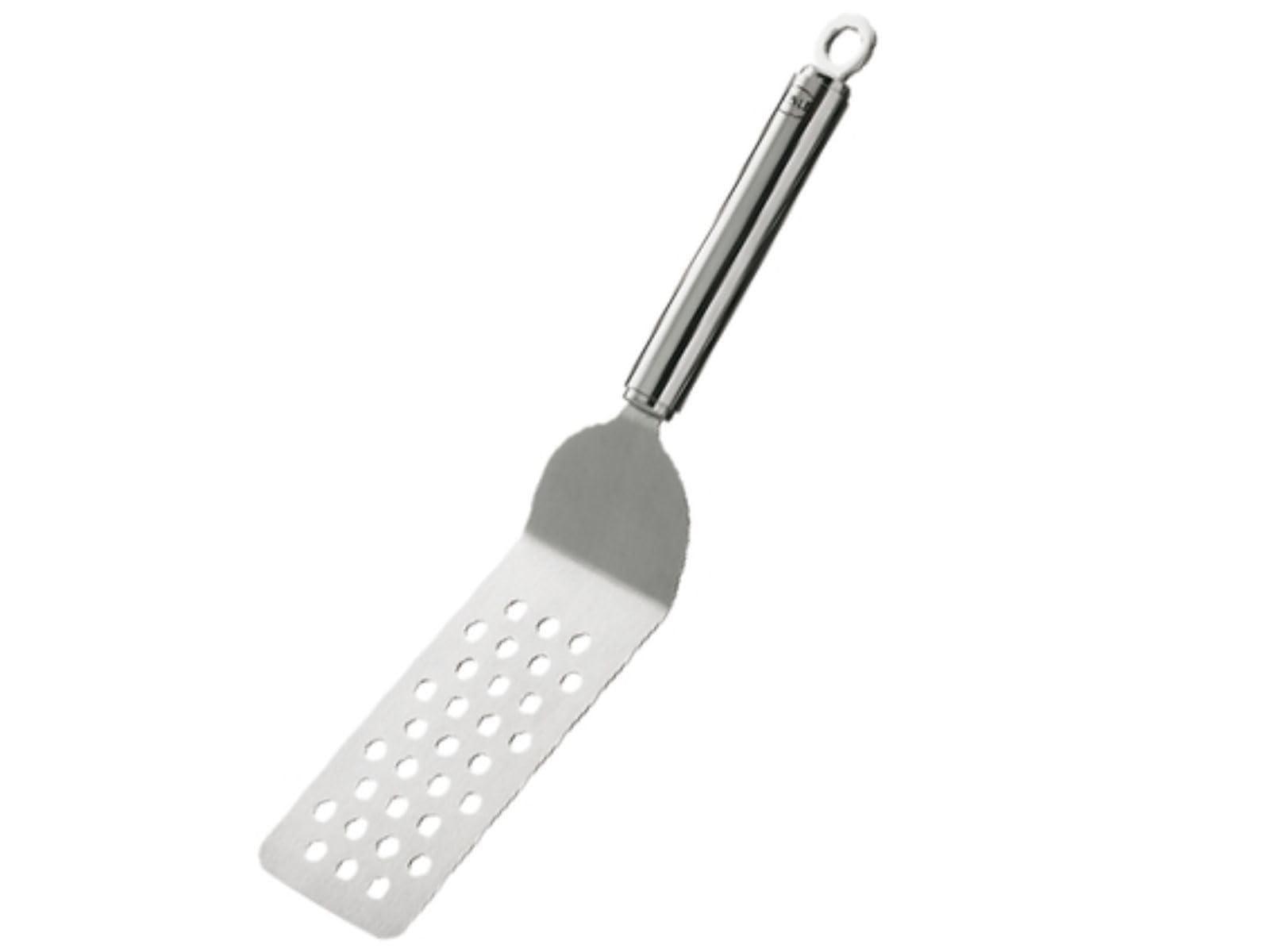 Rosle Stainless Steel Perforated Angled Spatula, 12.6-inch - Image 3